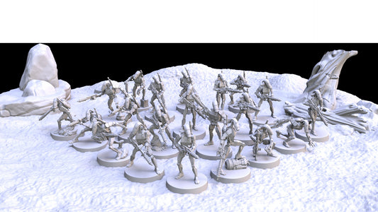 Droid Army Heavy Troopers | Galactic Armory 32mm SCI-FI Wargaming Miniatures Role Playing Miniatures