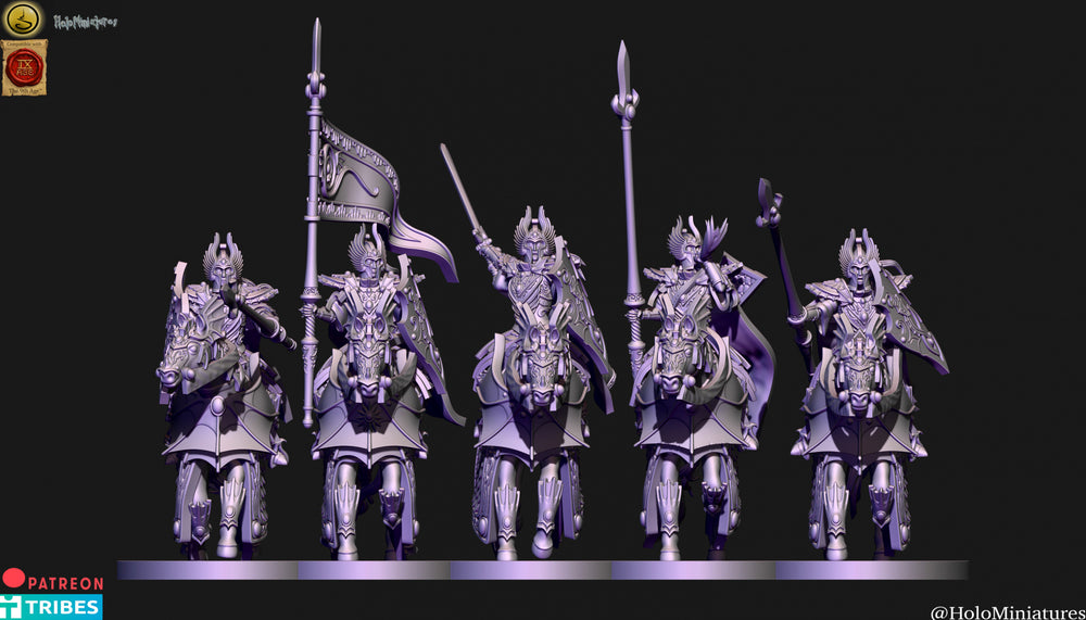 High Elves Knights of Ryma Unit | Holominiatures 28mm Fantasy Wargaming Miniatures