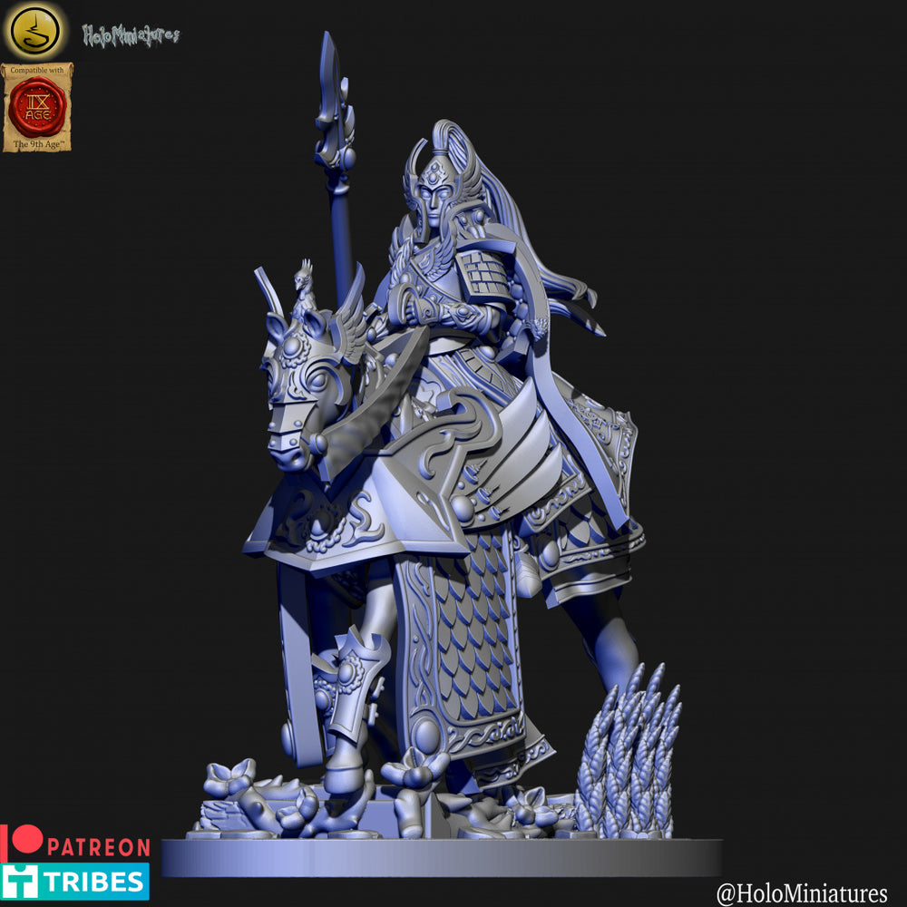 High Elves Lord on Horse | Holominiatures 28mm Fantasy Wargaming Miniatures