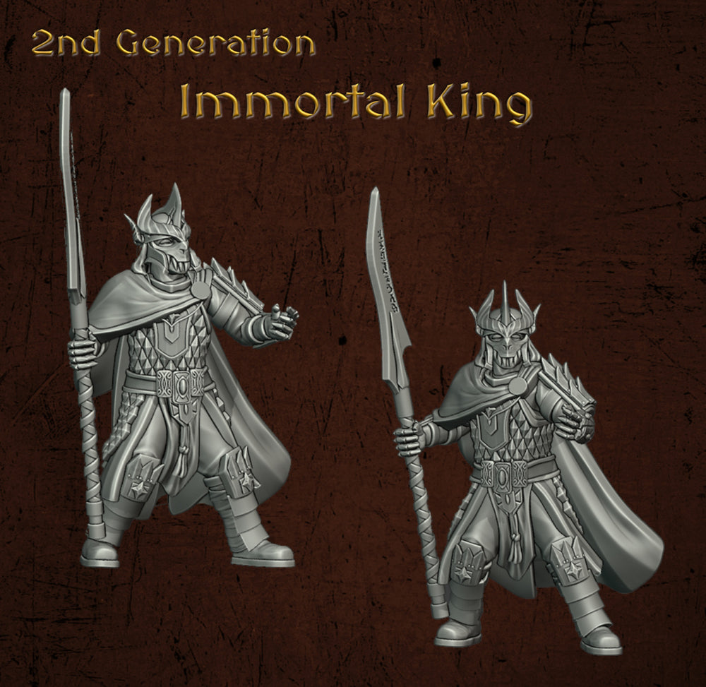 Immortal Army King | Quartermaster3D 25mm Fantasy Wargaming Miniatures