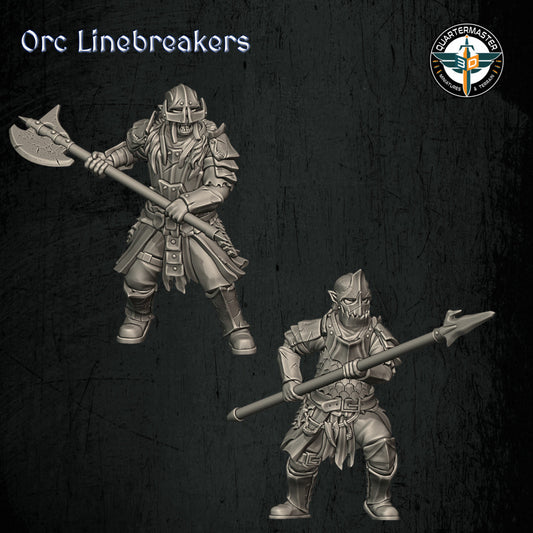 Orc Linebreakers | Quartermaster3D 25mm Fantasy Wargaming Miniatures Role Playing Miniatures