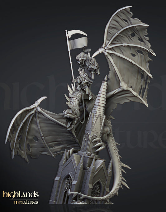 Transilvanya Ezekiel on Flying Monster | Highlands Miniatures 28/32mm Fantasy Wargaming Miniatures Role Playing
