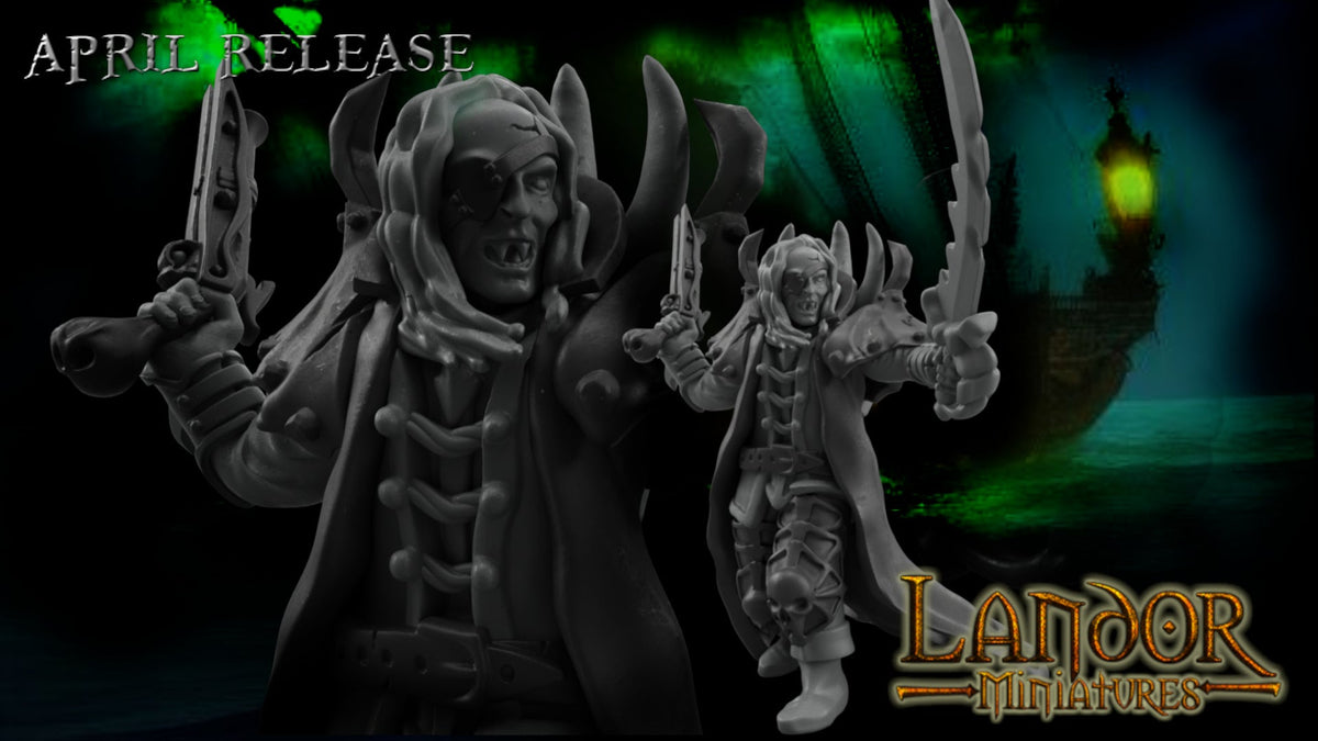 Vampire Grand Admiral 1.0 | Landor Miniatures 28/32mm Fantasy Wargaming Miniatures