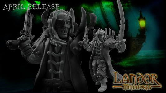 Vampire Grand Admiral 1.0 | Landor Miniatures 28/32mm Fantasy Wargaming Miniatures