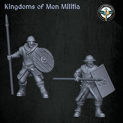Kingdoms of Men Militia | Quartermaster3D 25mm Fantasy Wargaming Miniatures Role Playing Miniatures