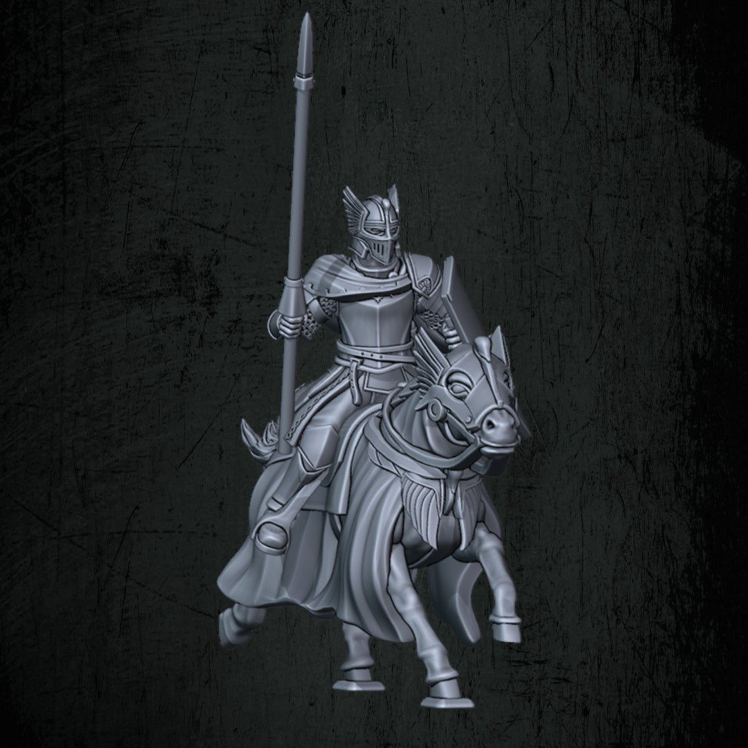 Kingdoms of Men Mounted Knights | Quartermaster3D 25mm Fantasy Wargaming Miniatures Role Playing Miniatures