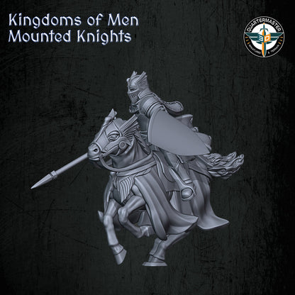 Kingdoms of Men Mounted Knights | Quartermaster3D 25mm Fantasy Wargaming Miniatures Role Playing Miniatures