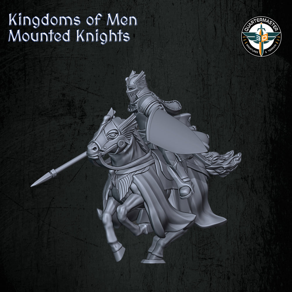 Kingdoms of Men Mounted Knights | Quartermaster3D 25mm Fantasy Wargaming Miniatures