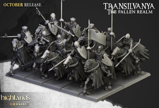 Transilvanya Skeleton Knights | Highlands Miniatures 28/32mm Fantasy Wargaming Miniatures Role Playing Miniatures