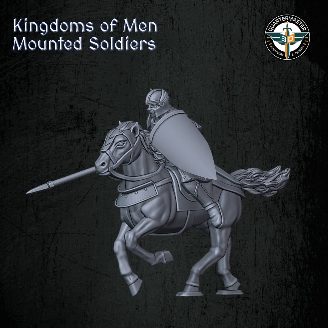 Kingdoms of Men Mounted Soldiers | Quartermaster3D 25mm Fantasy Wargaming Miniatures Role Playing Miniatures