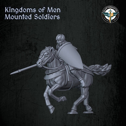 Kingdoms of Men Mounted Soldiers | Quartermaster3D 25mm Fantasy Wargaming Miniatures Role Playing Miniatures