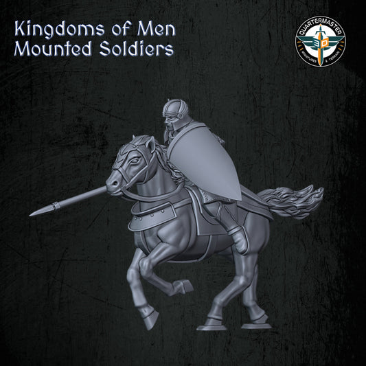 Kingdoms of Men Mounted Soldiers | Quartermaster3D 25mm Fantasy Wargaming Miniatures Role Playing Miniatures