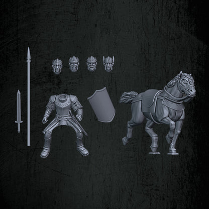 Kingdoms of Men Mounted Soldiers | Quartermaster3D 25mm Fantasy Wargaming Miniatures Role Playing Miniatures