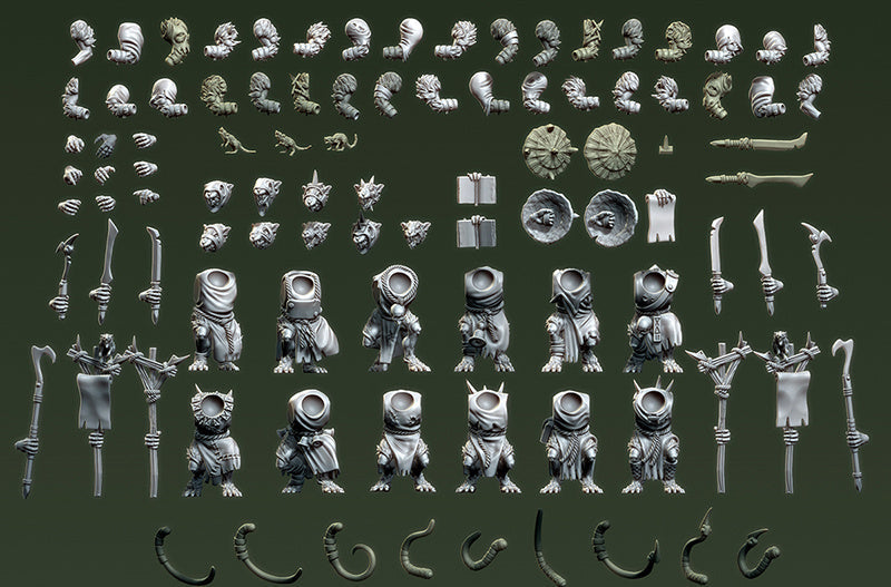 Verminkin Warriors | Vinci Miniatures 28/32mm Fantasy Wargaming Miniatures Role Playing Miniatures