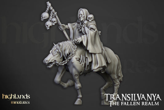 Transilvanya Mounted Necromancer | Highlands Miniatures 28/32mm Fantasy Wargaming Miniatures Role Playing Miniatures