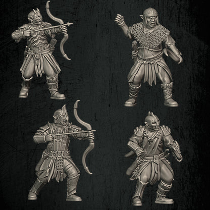 Orc Archery Pack | Quartermaster3D 25mm Fantasy Wargaming Miniatures Role Playing Miniatures