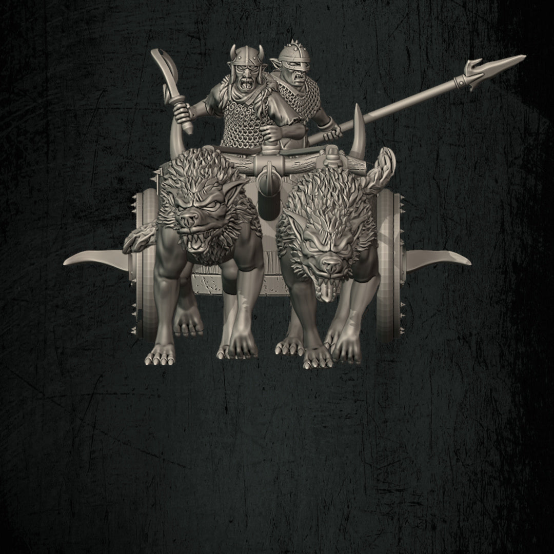 Orc Chariot | Quartermaster3D 25mm Fantasy Wargaming Miniatures Role Playing Miniatures
