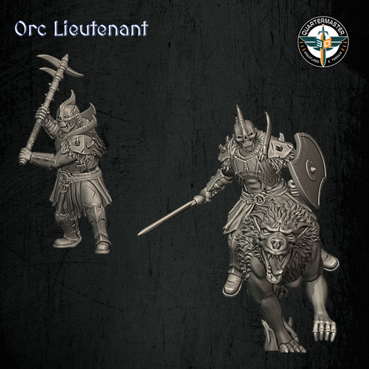 Orc Lieutenant | Quartermaster3D 25mm Fantasy Wargaming Miniatures Role Playing Miniatures