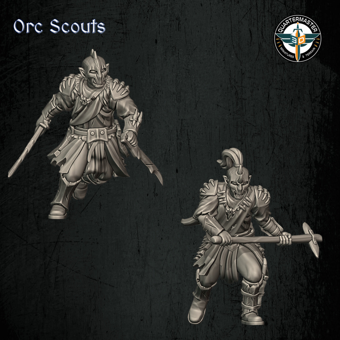 Orc Scouts | Quartermaster3D 25mm Fantasy Wargaming Miniatures Role Playing Miniatures