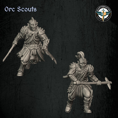 Orc Scouts | Quartermaster3D 25mm Fantasy Wargaming Miniatures Role Playing Miniatures