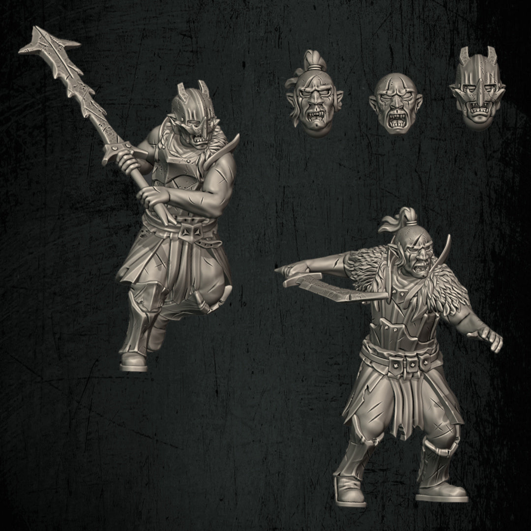 Orc Skirmishers | Quartermaster3D 25mm Fantasy Wargaming Miniatures Role Playing Miniatures