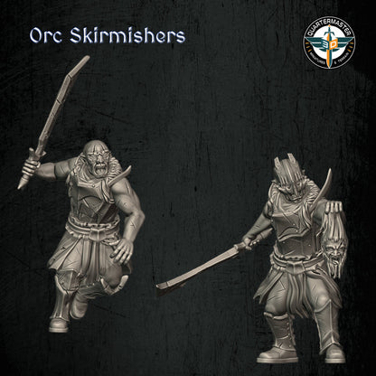 Orc Skirmishers | Quartermaster3D 25mm Fantasy Wargaming Miniatures Role Playing Miniatures