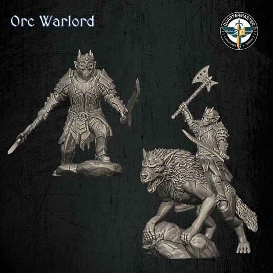 Orc Warlord | Quartermaster3D 25mm Fantasy Wargaming Miniatures Role Playing Miniatures