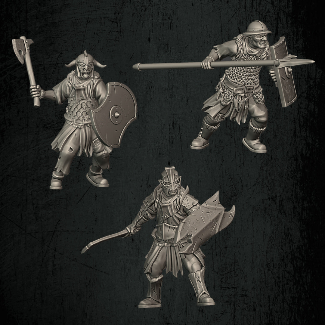 Orc Warrior Modular Kit | Quartermaster3D 25mm Fantasy Wargaming Miniatures Role Playing Miniatures