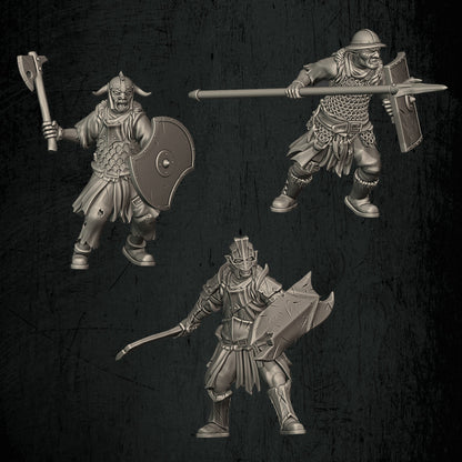 Orc Warrior Modular Kit | Quartermaster3D 25mm Fantasy Wargaming Miniatures Role Playing Miniatures