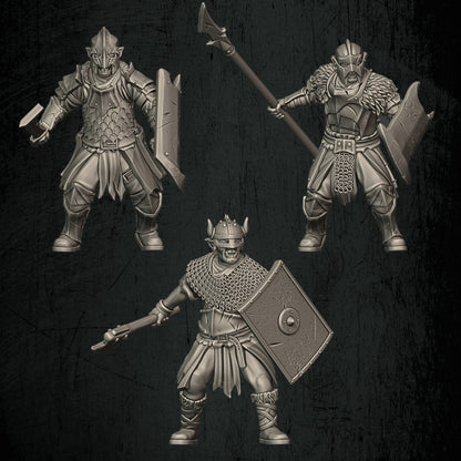 Orc Warrior Modular Kit | Quartermaster3D 25mm Fantasy Wargaming Miniatures Role Playing Miniatures