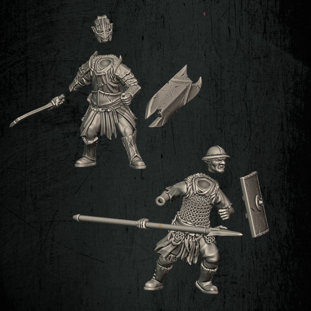 Orc Warrior Modular Kit | Quartermaster3D 25mm Fantasy Wargaming Miniatures Role Playing Miniatures
