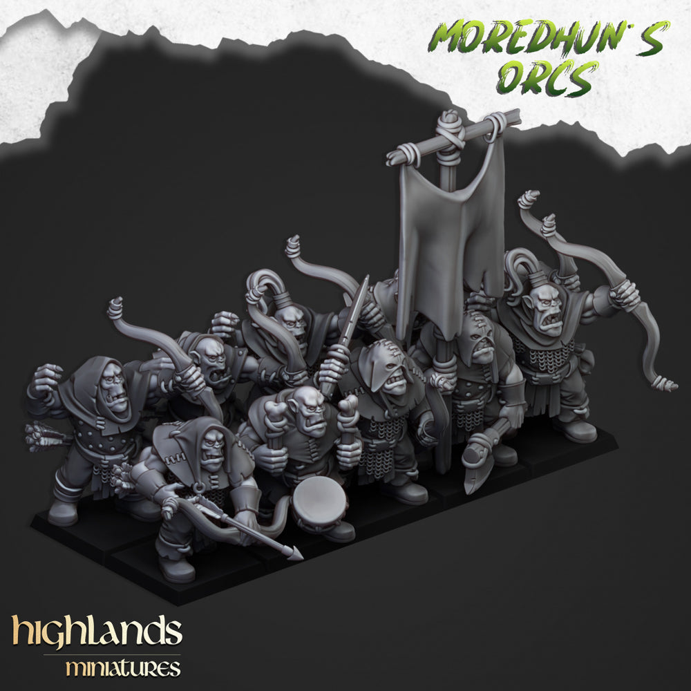 Moredhun's Orcs Bowmen | Highlands Miniatures 28/32mm Fantasy Wargaming Miniatures