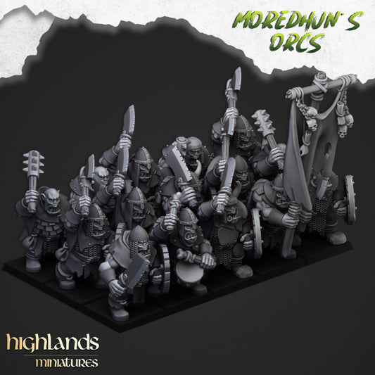 Moredhun’s Orcs Hand Weapons | Highlands Miniatures 28/32mm Fantasy Wargaming Miniatures Role Playing Miniatures