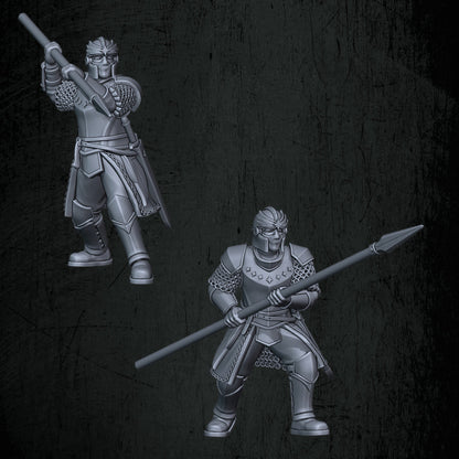 Kingdoms of Men Pikemen | Quartermaster3D 25mm Fantasy Wargaming Miniatures Role Playing Miniatures