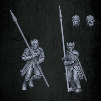 Kingdoms of Men Pikemen | Quartermaster3D 25mm Fantasy Wargaming Miniatures Role Playing Miniatures