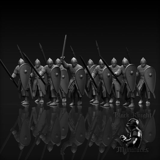 13th Century Polish Men at Arms | Black Knight Miniatures 28mm Historical Wargaming Miniatures Role Playing Miniatures
