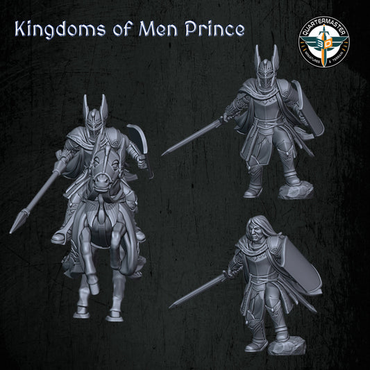 Kingdoms of Men Prince | Quartermaster3D 25mm Fantasy Wargaming Miniatures Role Playing Miniatures