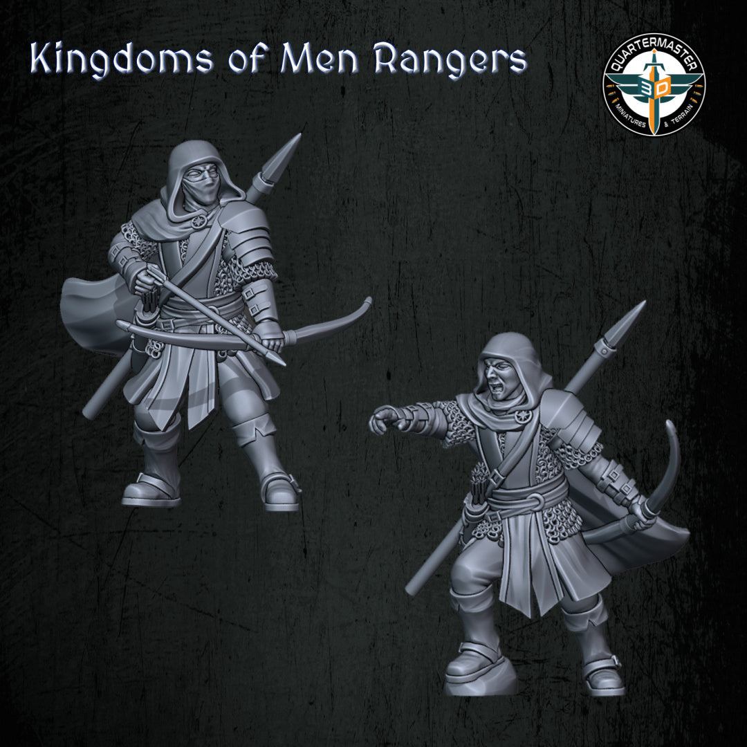 Kingdoms of Men Rangers | Quartermaster3D 25mm Fantasy Wargaming Miniatures Role Playing Miniatures