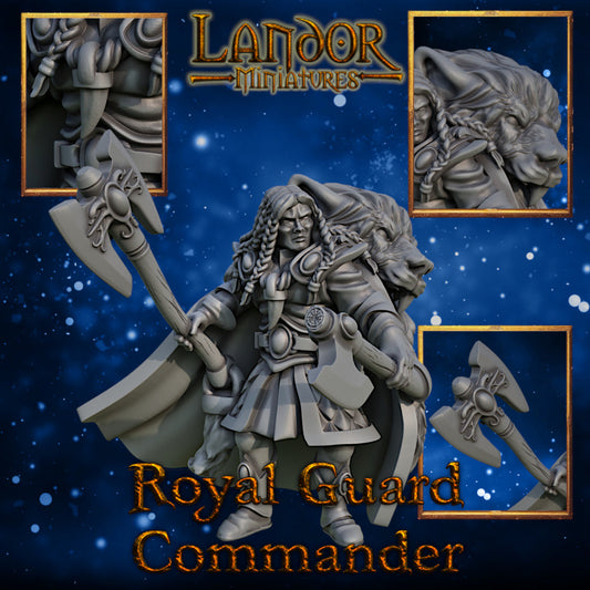 Elven Royal Guard Commander | Landor Miniatures 28/32mm Fantasy Wargaming Miniatures
