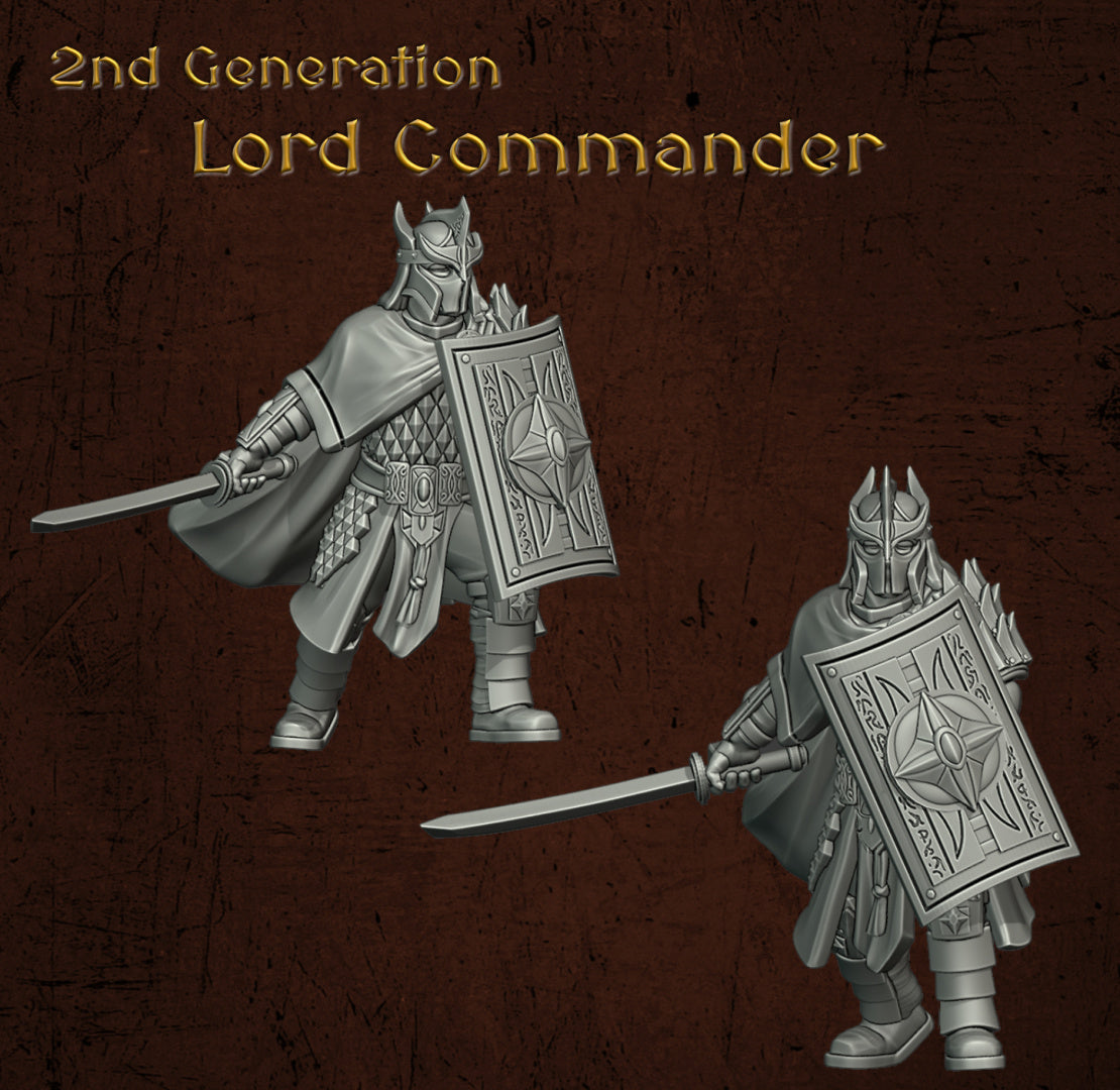 Immortal Army Lord Commander | Quartermaster3D 25mm Fantasy Wargaming Miniatures Role Playing Miniatures