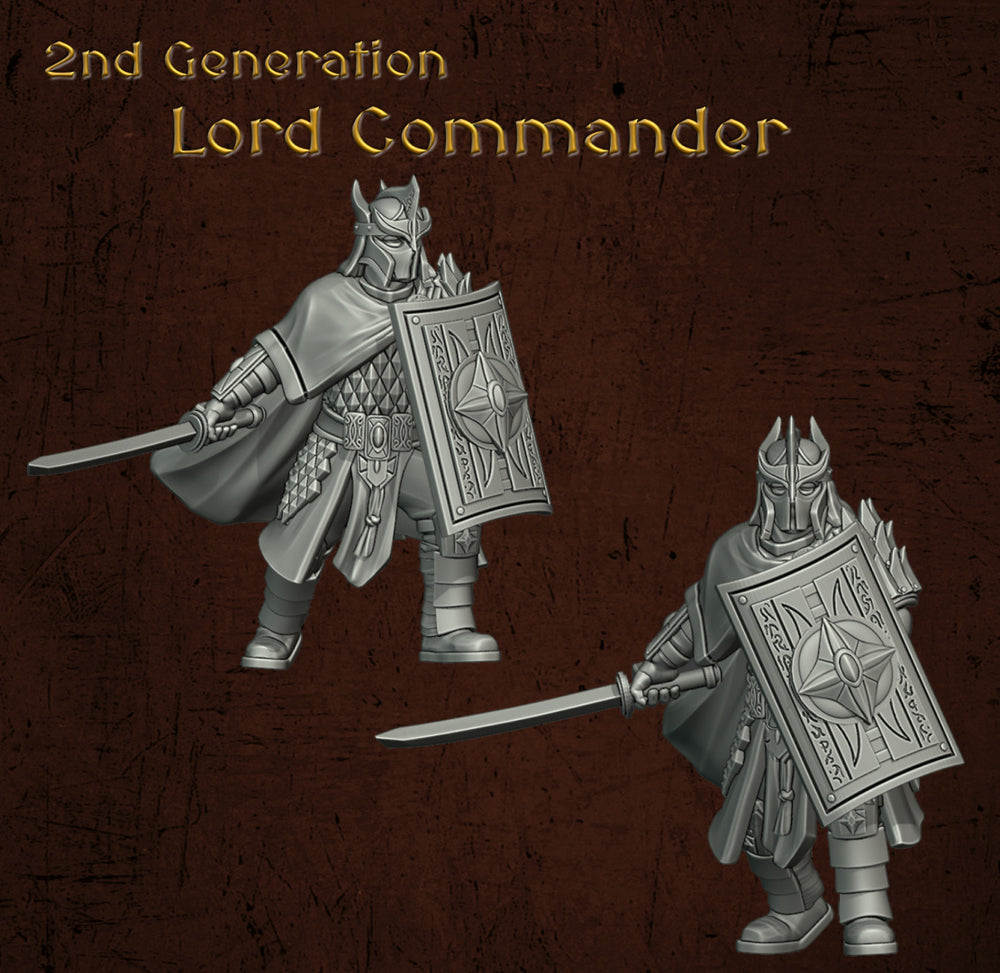 Immortal Army Lord Commander | Quartermaster3D 25mm Fantasy Wargaming Miniatures