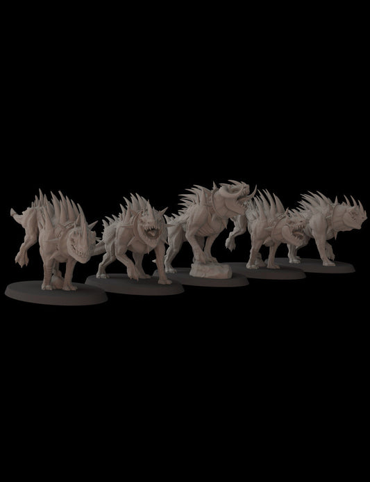 Chaotic Realms Hounds | Fantasy Cult 32mm Grimdark Wargaming Miniatures Role Playing Miniatures