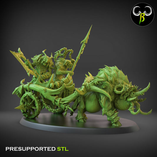 Fallen Beasts Savage Chariot 2 | Claybeast Creations 28mm Fantasy Wargaming Miniatures Role Playing Miniatures