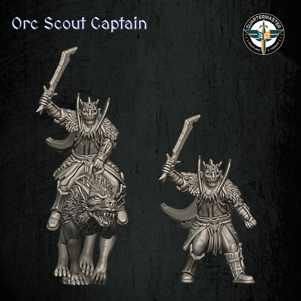 Orc Scout Captain | Quartermaster3D 25mm Fantasy Wargaming Miniatures