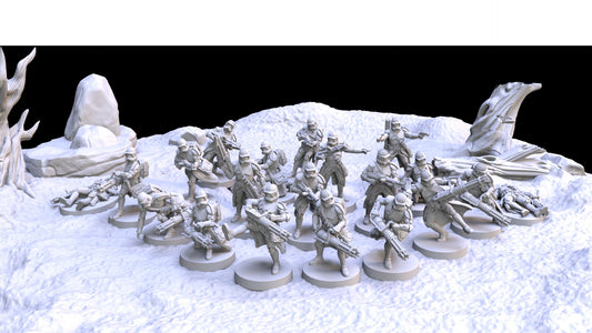 Clone Army Heavy Troopers |Galactic Armory 32mm SCI-FI Wargaming Miniatures Role Playing Miniatures