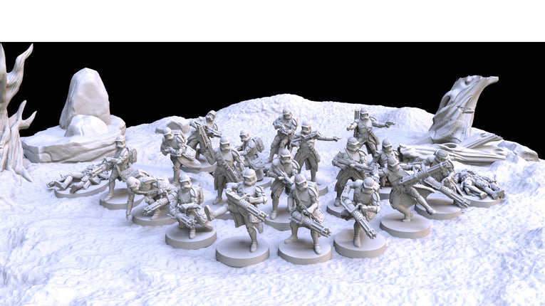 Clone Army Heavy Troopers |Galactic Armory 32mm SCI-FI Wargaming Miniatures