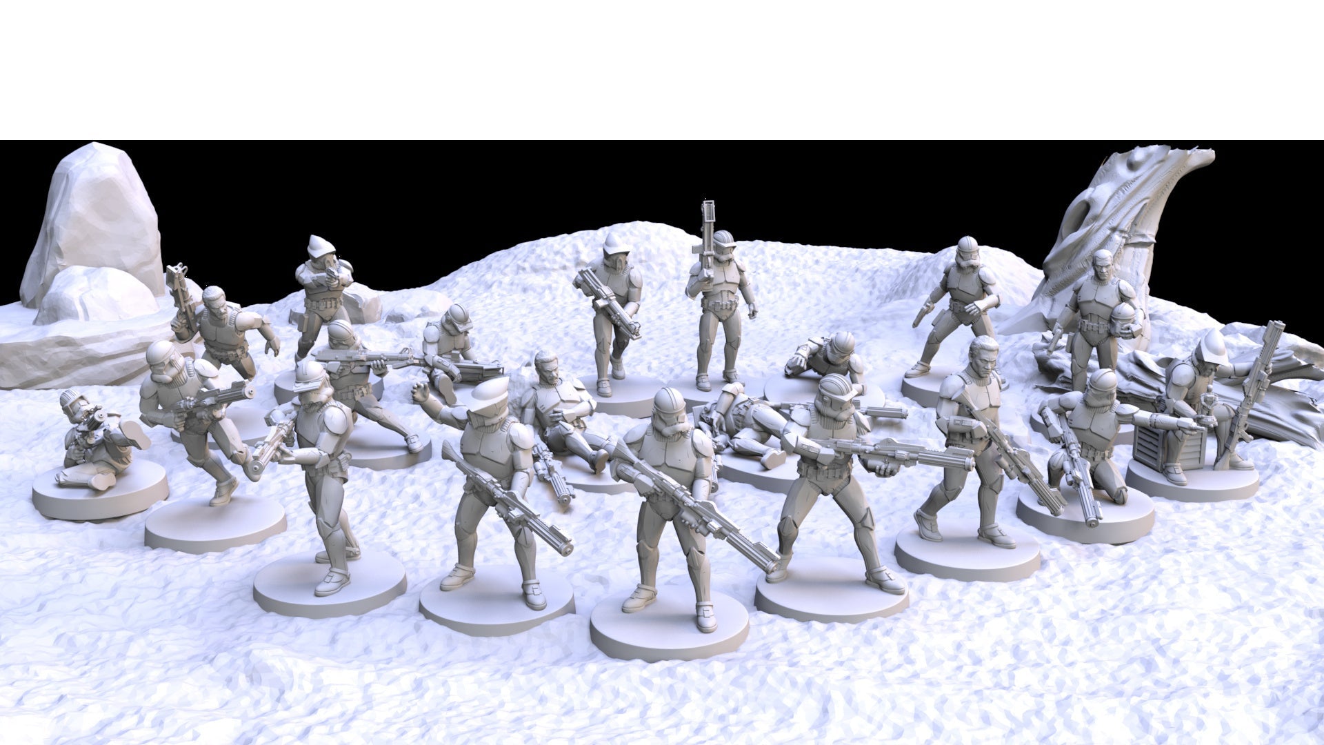 Clone Army Assault Troopers |Galactic Armory 32mm SCI-FI Wargaming Miniatures Role Playing Miniatures
