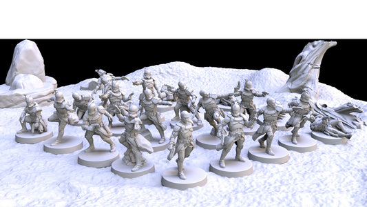 Clone Army Commanders |Galactic Armory 32mm SCI-FI Wargaming Miniatures Role Playing Miniatures