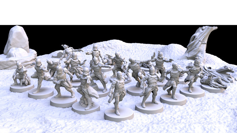 Clone Army Commanders |Galactic Armory 32mm SCI-FI Wargaming Miniatures