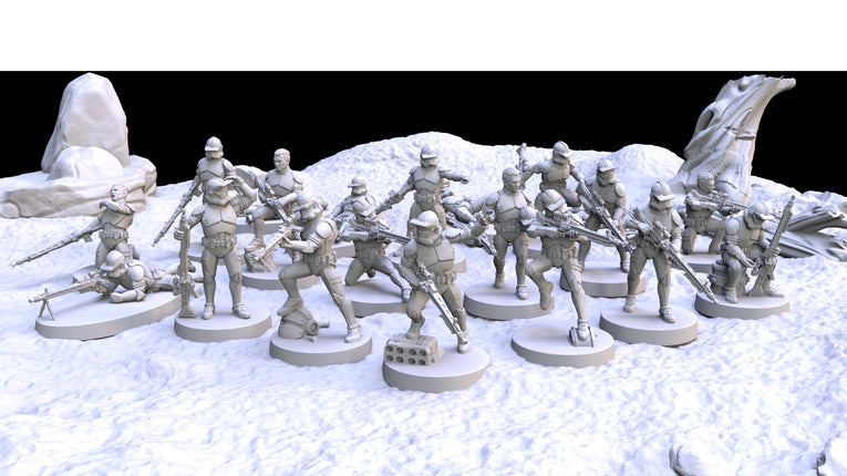 Clone Army Specialists |Galactic Armory 32mm SCI-FI Wargaming Miniatures